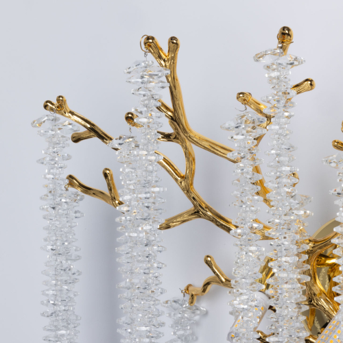 Бра золотого цвета с ветвями и хрустальными подвесками FAIRYTREE Light
