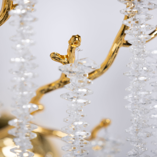 Бра золотого цвета с ветвями и хрустальными подвесками FAIRYTREE Light