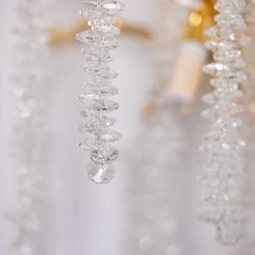 Бра золотого цвета с ветвями и хрустальными подвесками FAIRYTREE Light