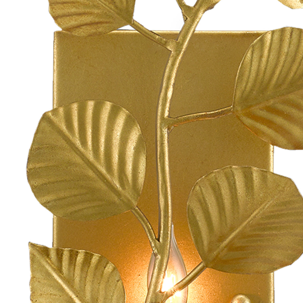 Бра золотого цвета с декором в виде ветки эвкалипта Eucalyptus Branches