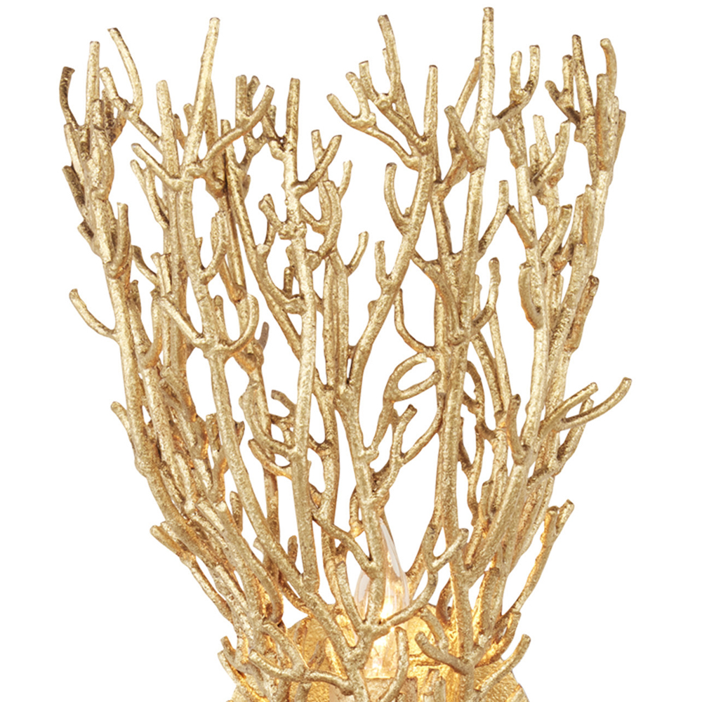 Бра золотое в виде кораллов Coral Decor