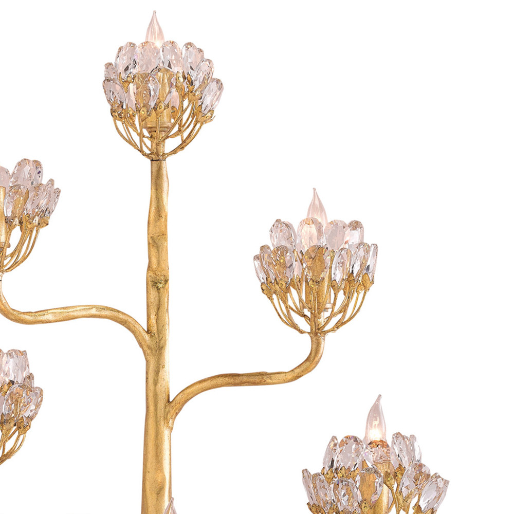 Бра золотое в виде растения Golden Flower Glade