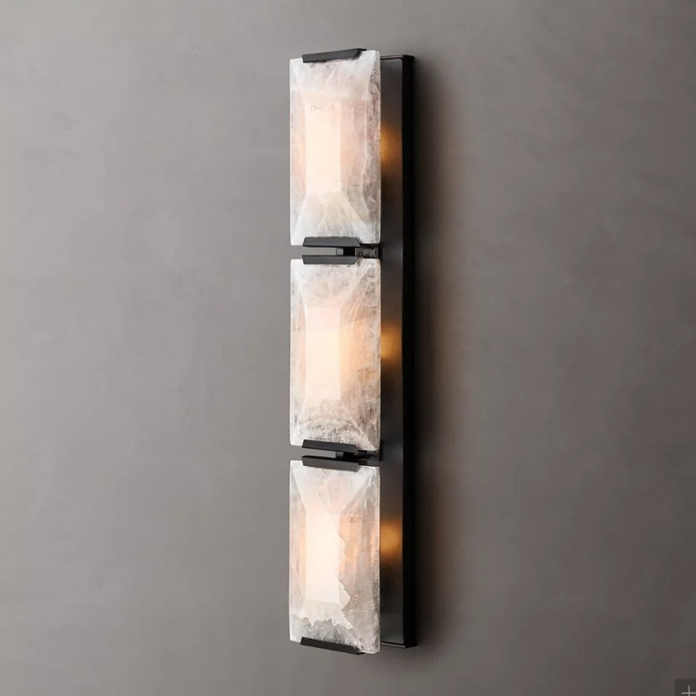 Бра из 3-х прямоугольных мраморных панелей Calling to Shine