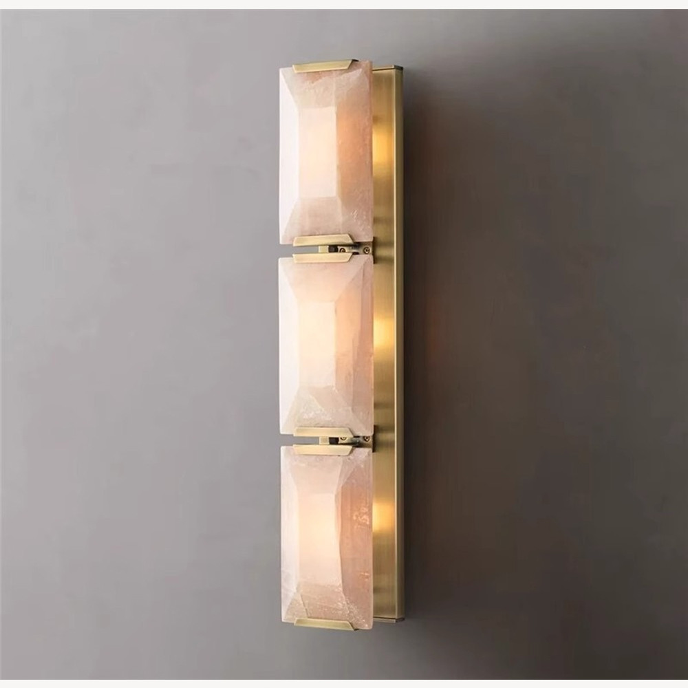 Бра из 3-х прямоугольных мраморных панелей Calling to Shine