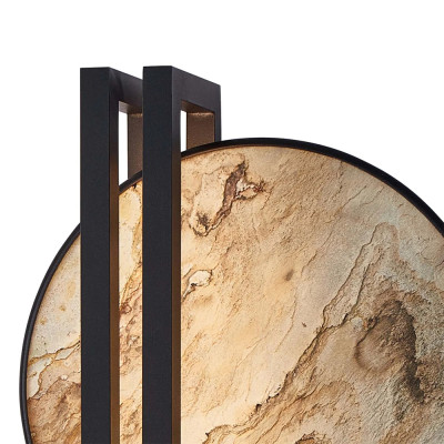 Бра из двух каменных дисков в металлической раме Constellation