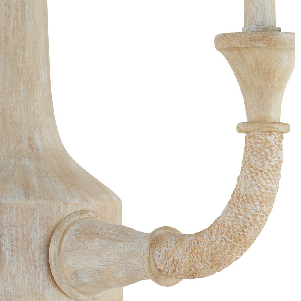Бра из дерева в форме подсвечника Coastal Aesthetics