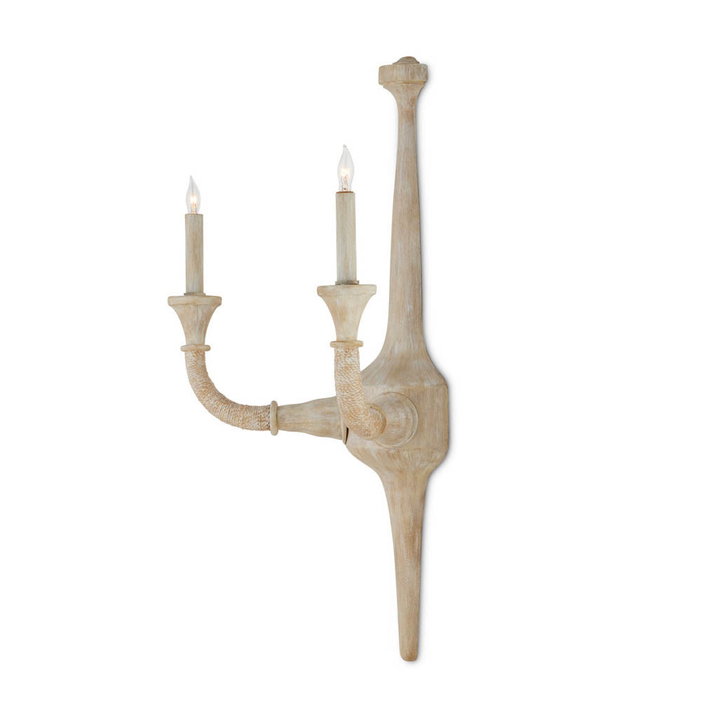 Бра из дерева в форме подсвечника Coastal Aesthetics