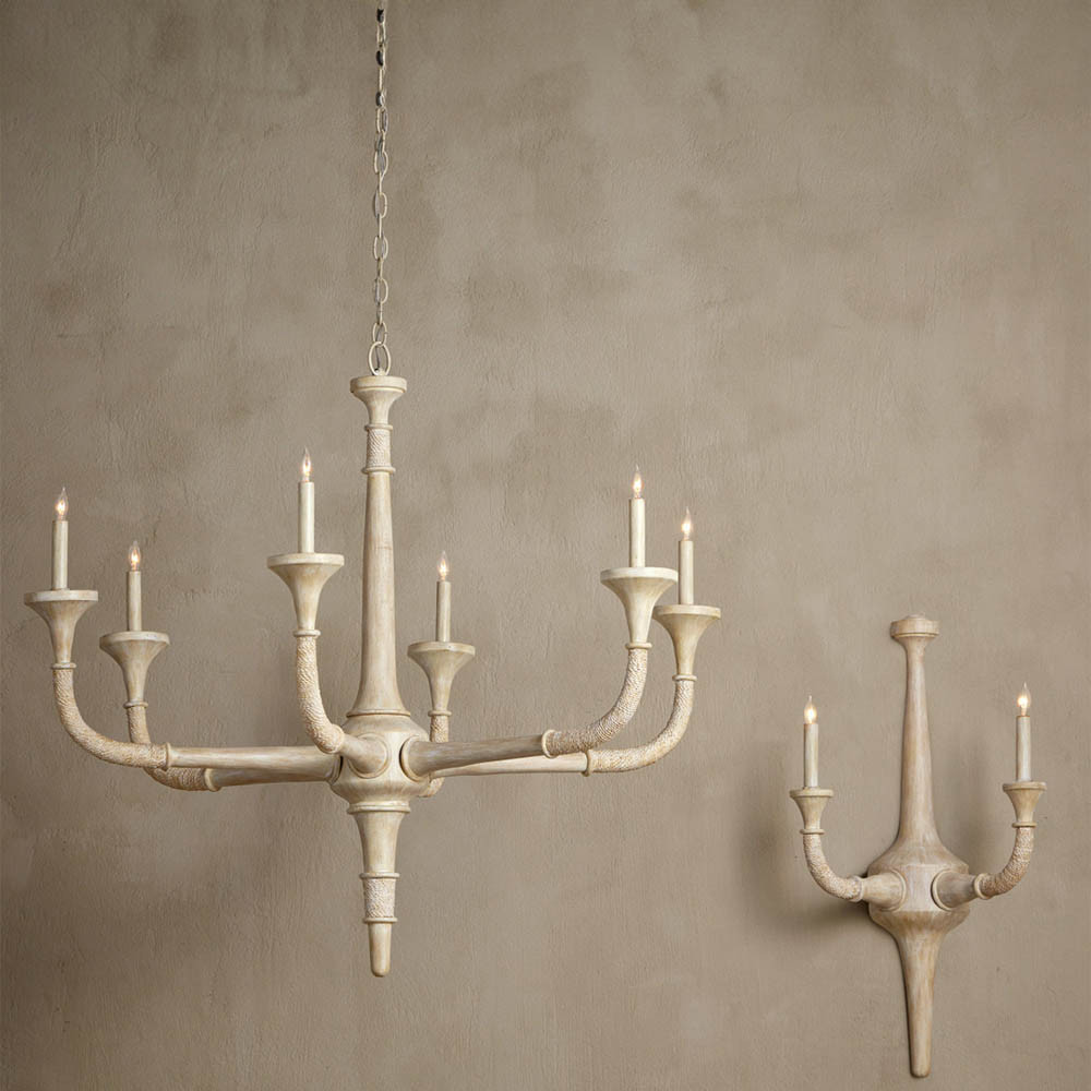 Бра из дерева в форме подсвечника Coastal Aesthetics