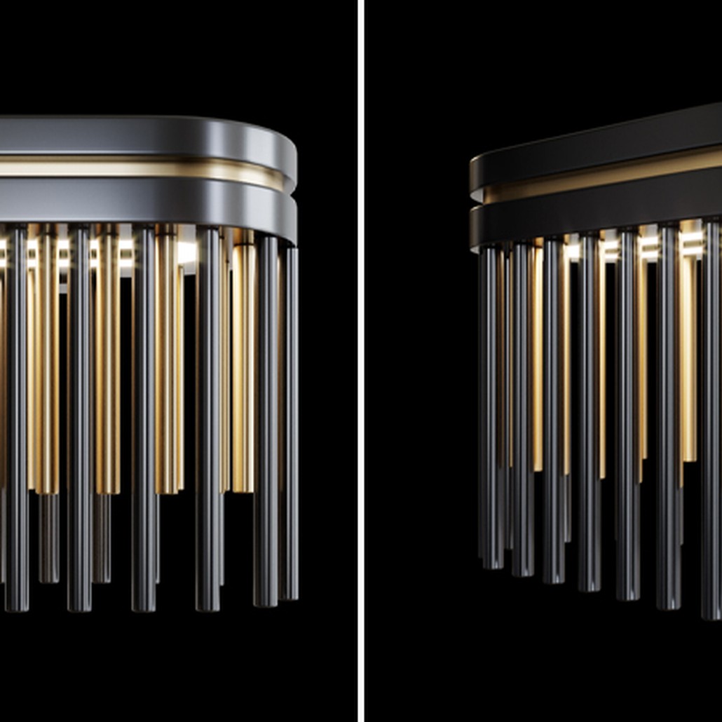 Бра из латуни Coliseum Black