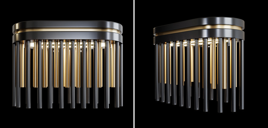 Бра из латуни Coliseum Black