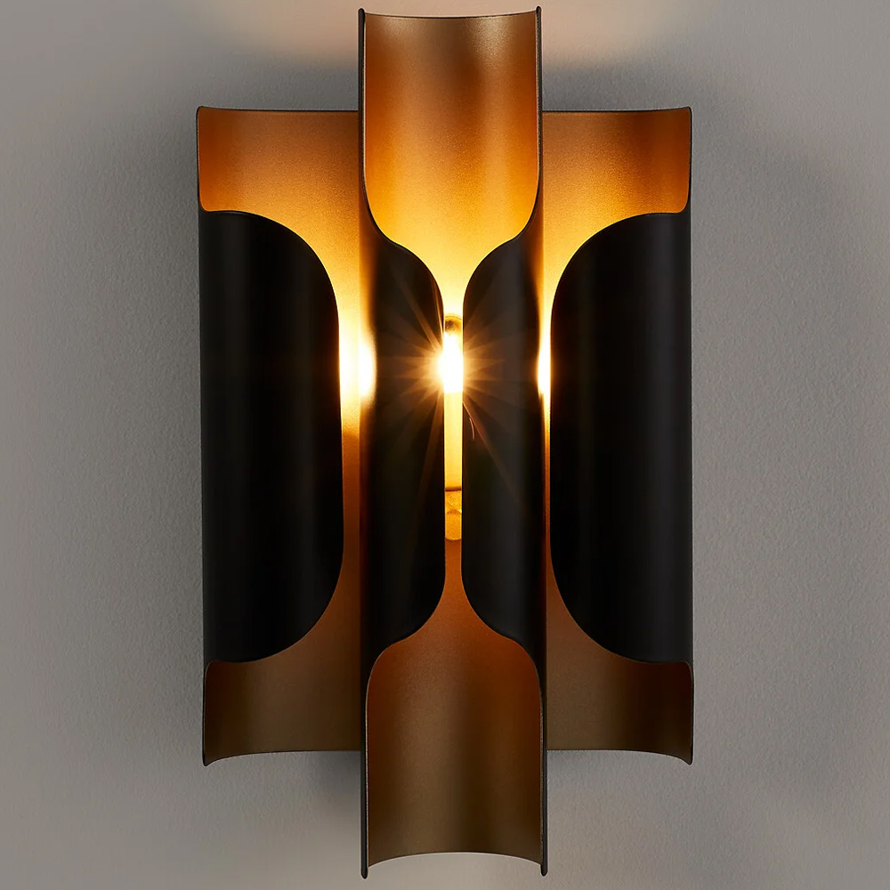 Бра из металла Dolton Wall Lamp Black