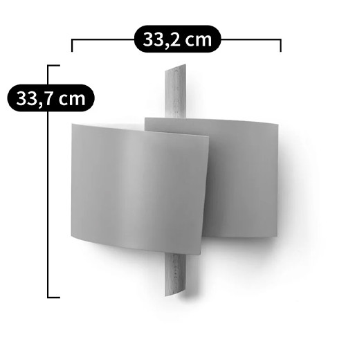 Бра из металла и дерева Ruell White Metal Wooden Wall Lamp