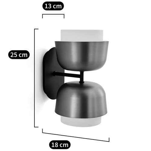Бра из металла с 2-мя плафонами Wilona Duo Wall Lamp