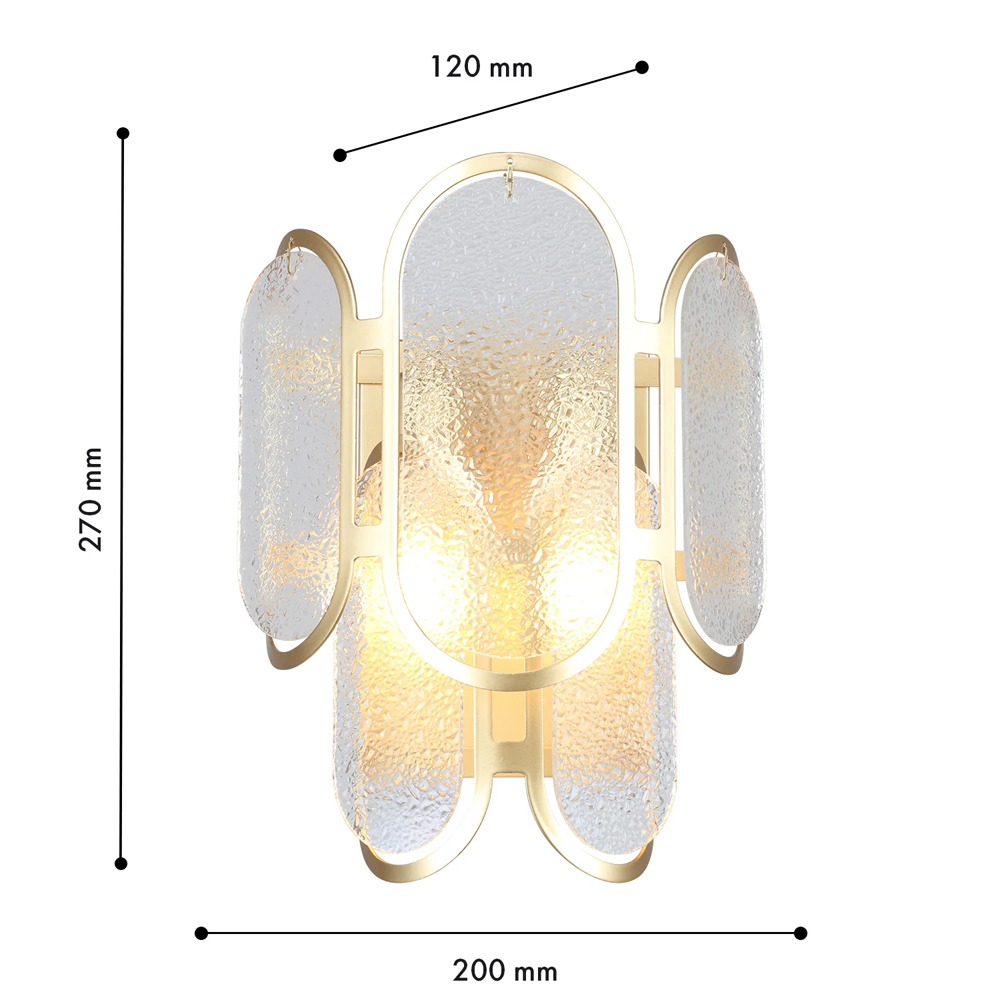 Бра из овальных элементов из непрозрачного стекла Conformation