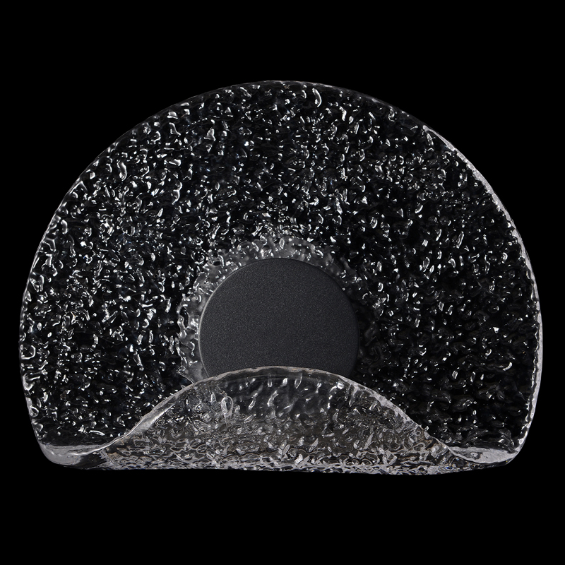 Бра из текстурированного прозрачного стекла с изогнутым краем Textured Glass
