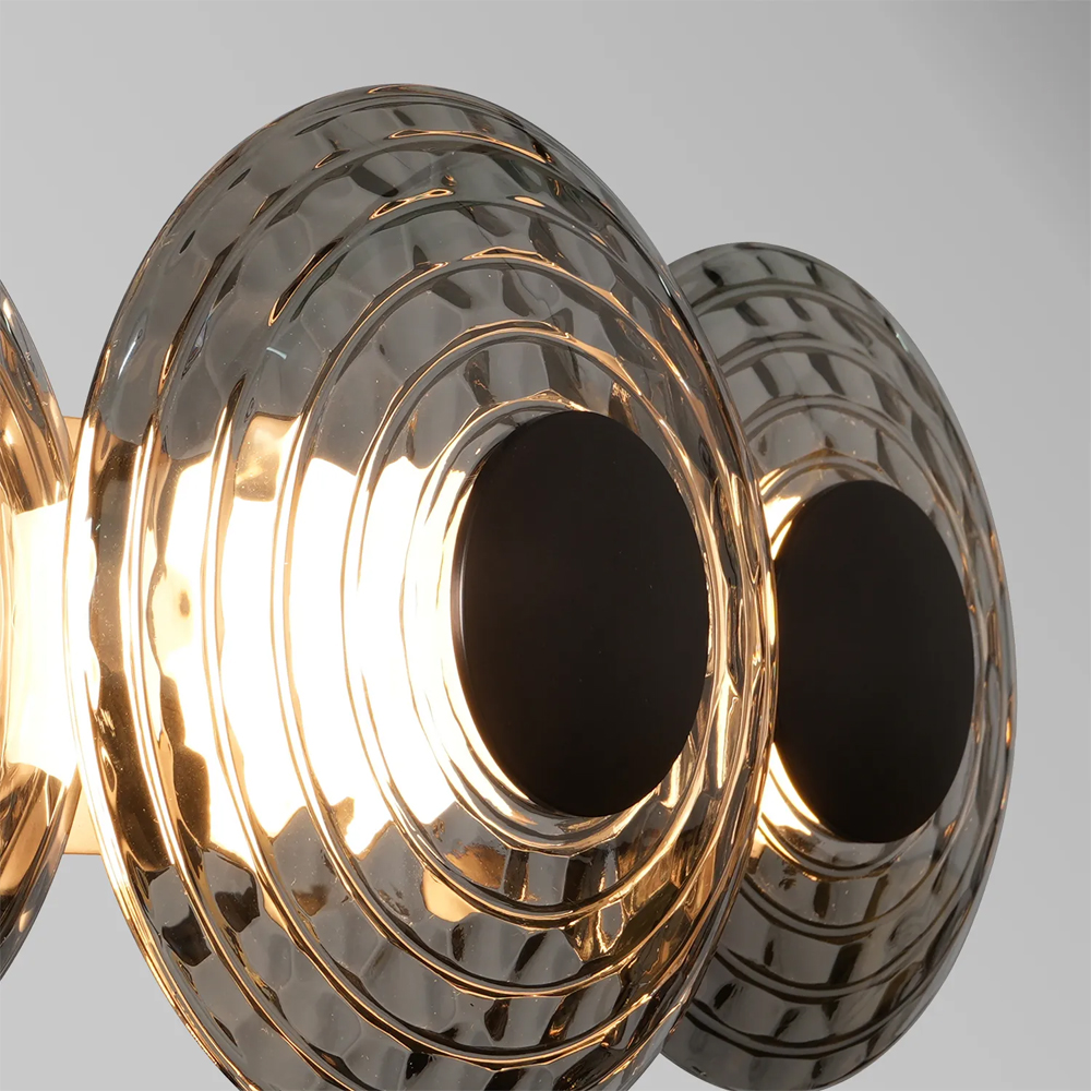 Бра из трех стеклянных фактурных дисков Eyepiece