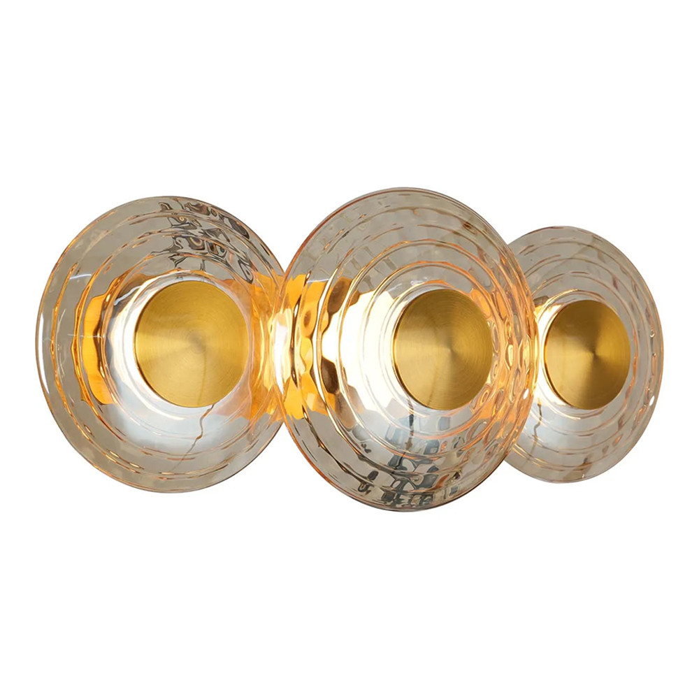Бра из трех стеклянных фактурных дисков Eyepiece