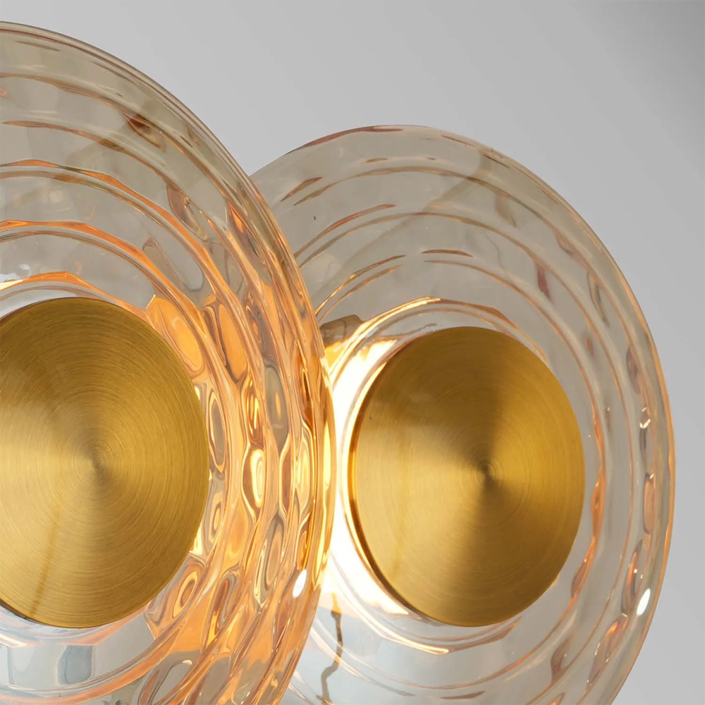 Бра из трех стеклянных фактурных дисков Eyepiece