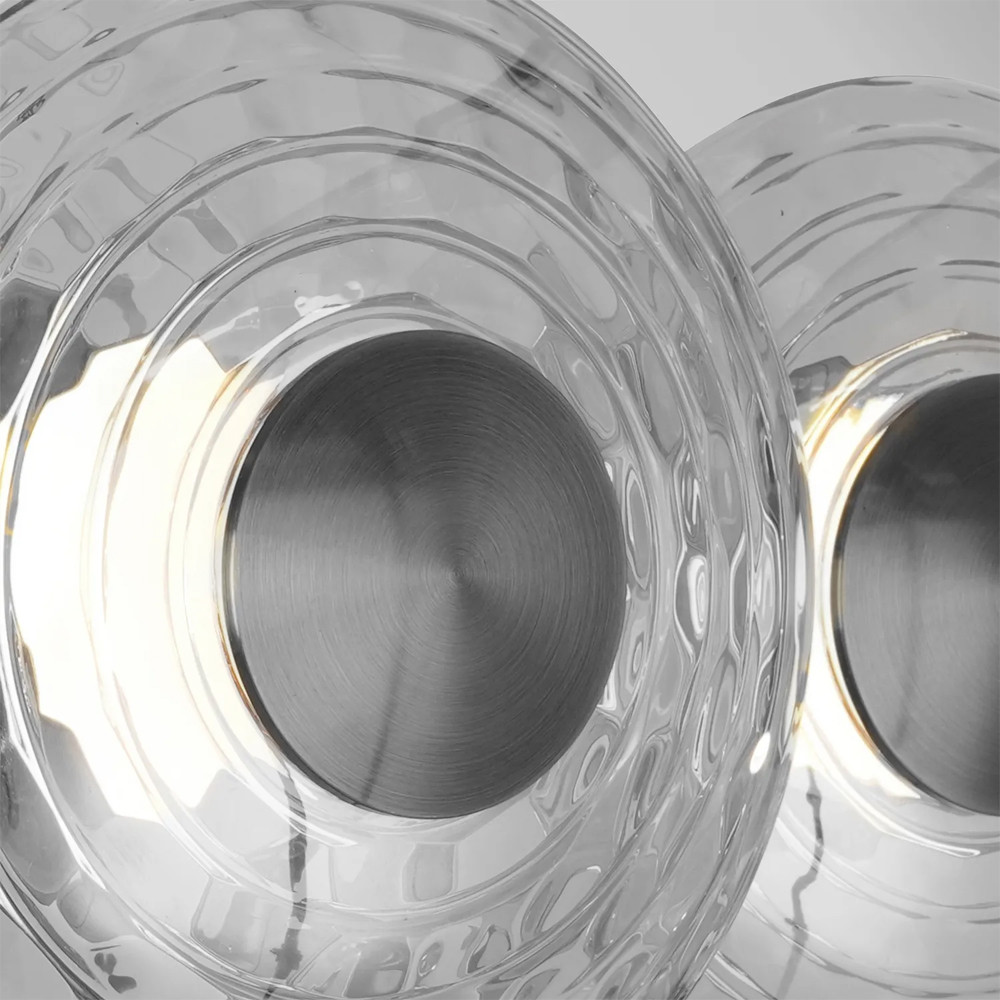 Бра из трех стеклянных фактурных дисков Eyepiece