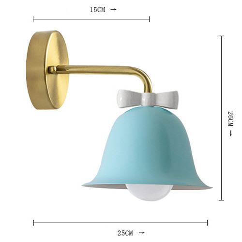 Бра Колокольчик Bell with Bow Blue Wall Lamp Голубой