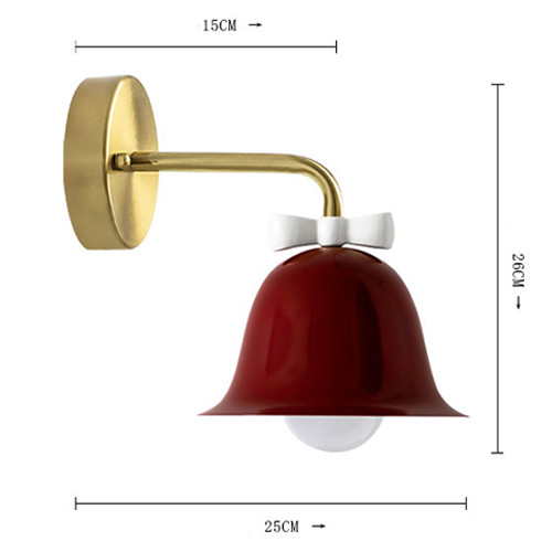 Бра Колокольчик Bell with Bow Red Wall Lamp Красный