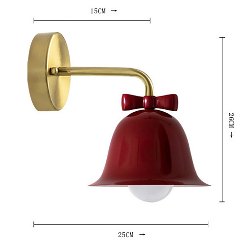 Бра Колокольчик Bell with Bow Red Wall Lamp Красный