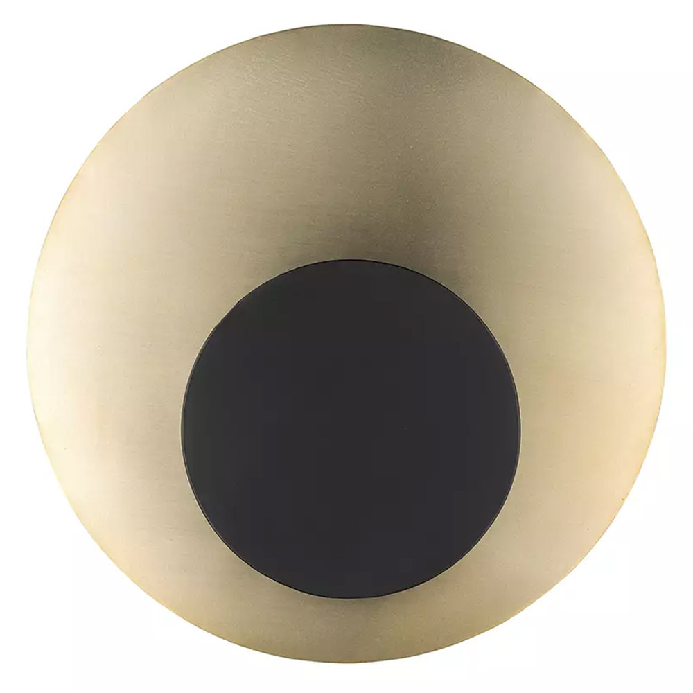Бра круглое в сочетании золотистого и чёрного цвета Round Sconce Gold and Black