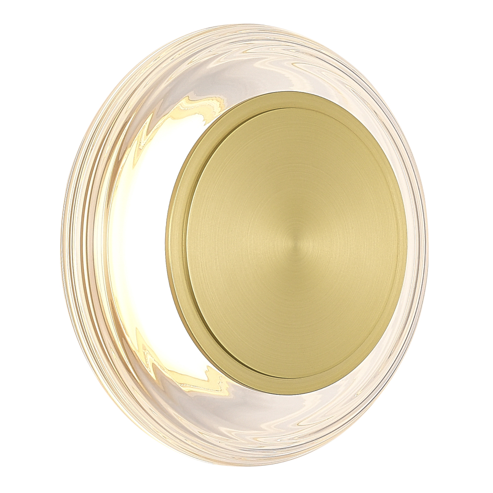 Бра круглое золото/прозрачный Plumpness LED 7