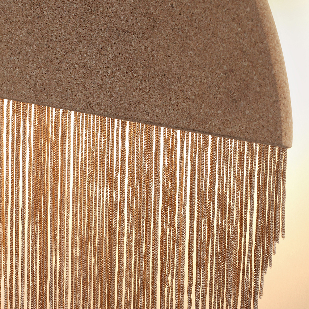 Бра круглое натуральная пробка с бахромой Natural Cork