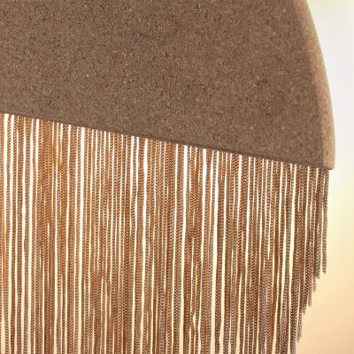 Бра круглое натуральная пробка с бахромой Natural Cork