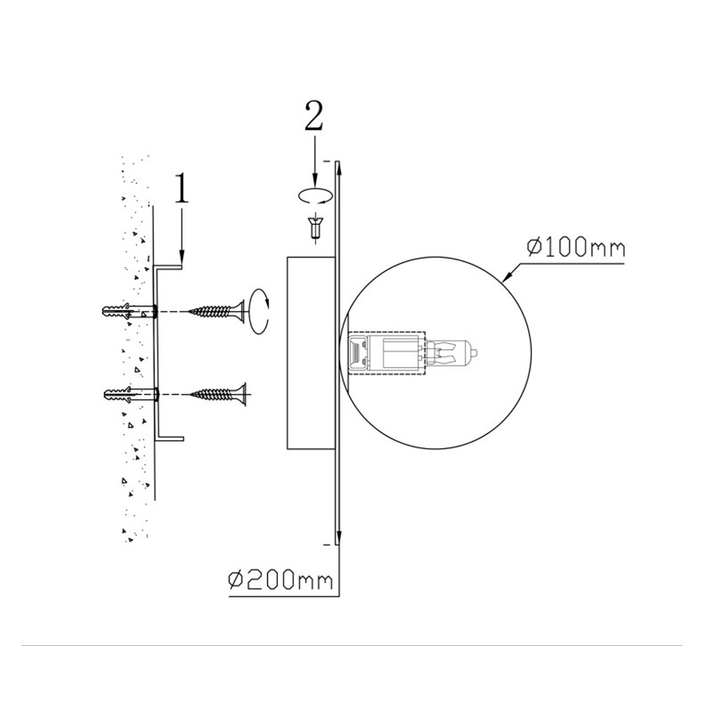 Бра круглое с плафоном из натурального камня на латунном основании Cryptocrystalline Stone