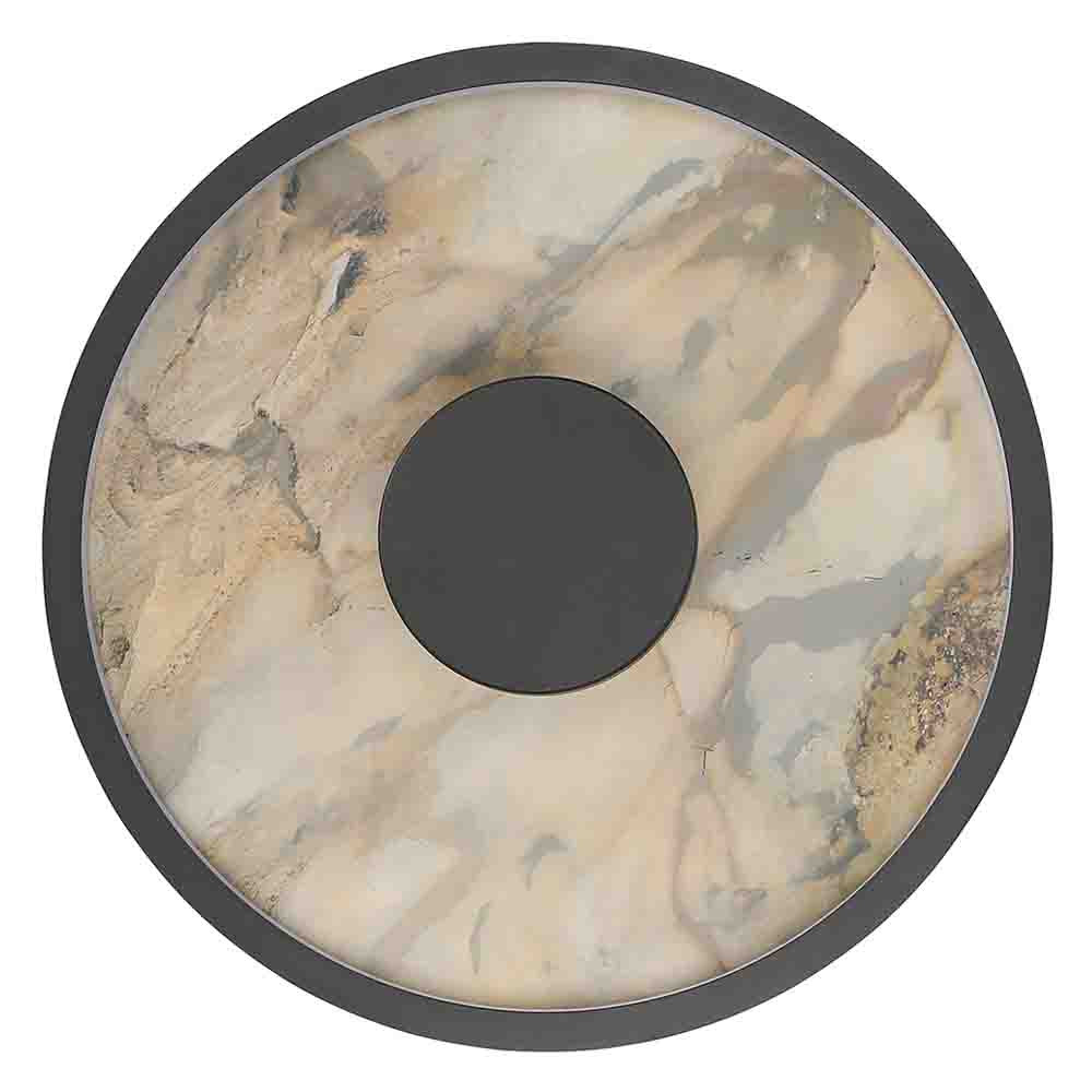 Бра круглое светодиодное с черной рамкой Stone Circle