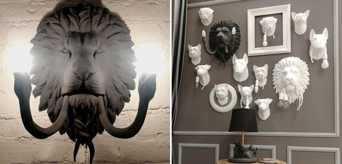 Бра Лев с Канделябром