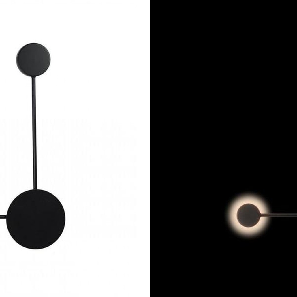 Бра Лофт Vibia Pin Wall Light 2 плафона Черный цвет