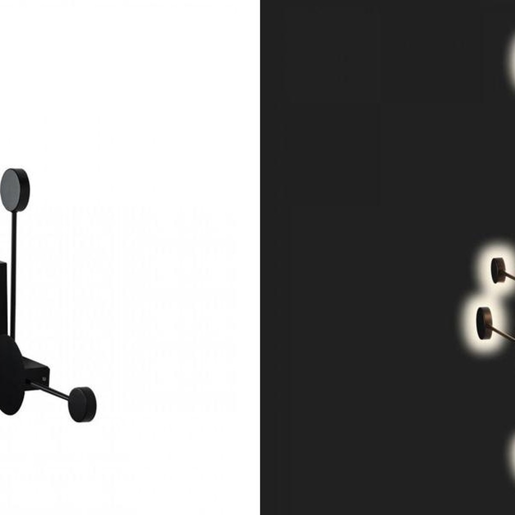 Бра Лофт Vibia Pin Wall Light 6 плафонов Черный цвет