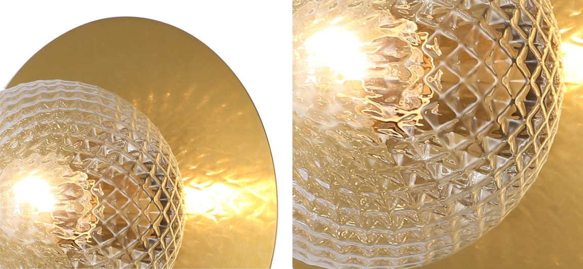 Бра медного цвета с узорчатым плафоном MATISSE