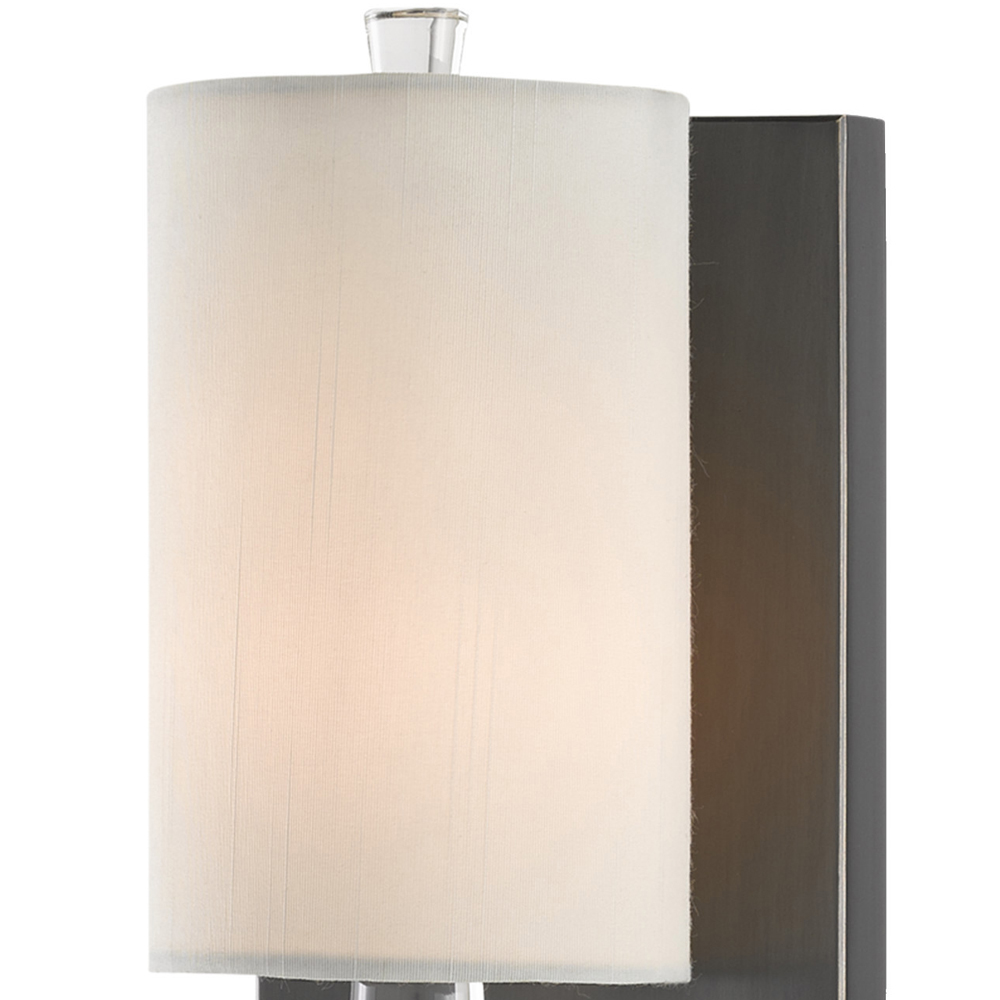 Бра на прозрачном штативе с тканевым абажуром в форме цилиндра Conciseness