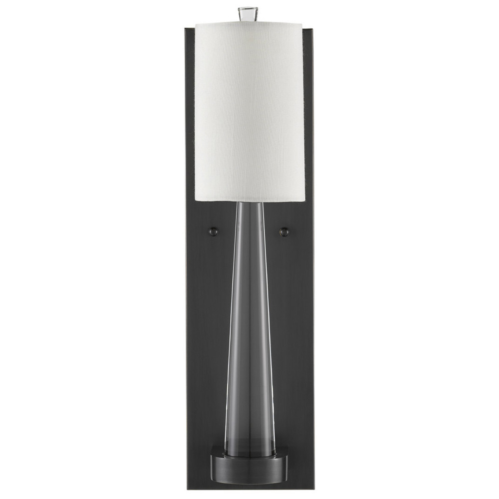 Бра на прозрачном штативе с тканевым абажуром в форме цилиндра Conciseness