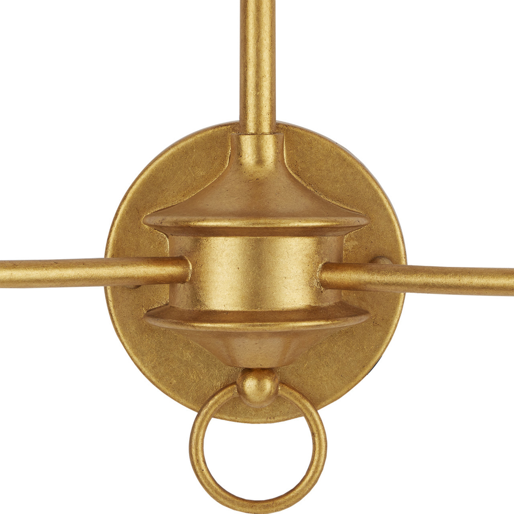 Бра настенное золотого цвета в форме подсвечника Graceful Smoothness