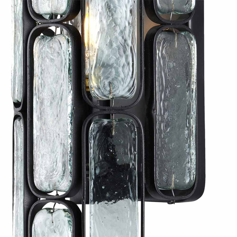 Бра настенное из стеклянных овальных панелей Streamlining