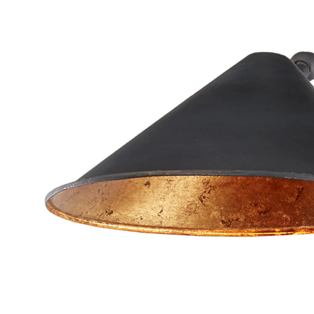 Бра настенное на тонком кронштейне с 2-мя конусообразными плафонами Vintage Reading Light