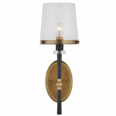 Бра настенное с прозрачным стеклянным абажуром Simple Pure Form