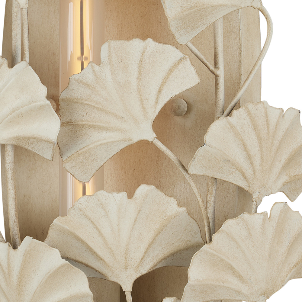 Бра овальное с декором из листьев Ginkgo leaves