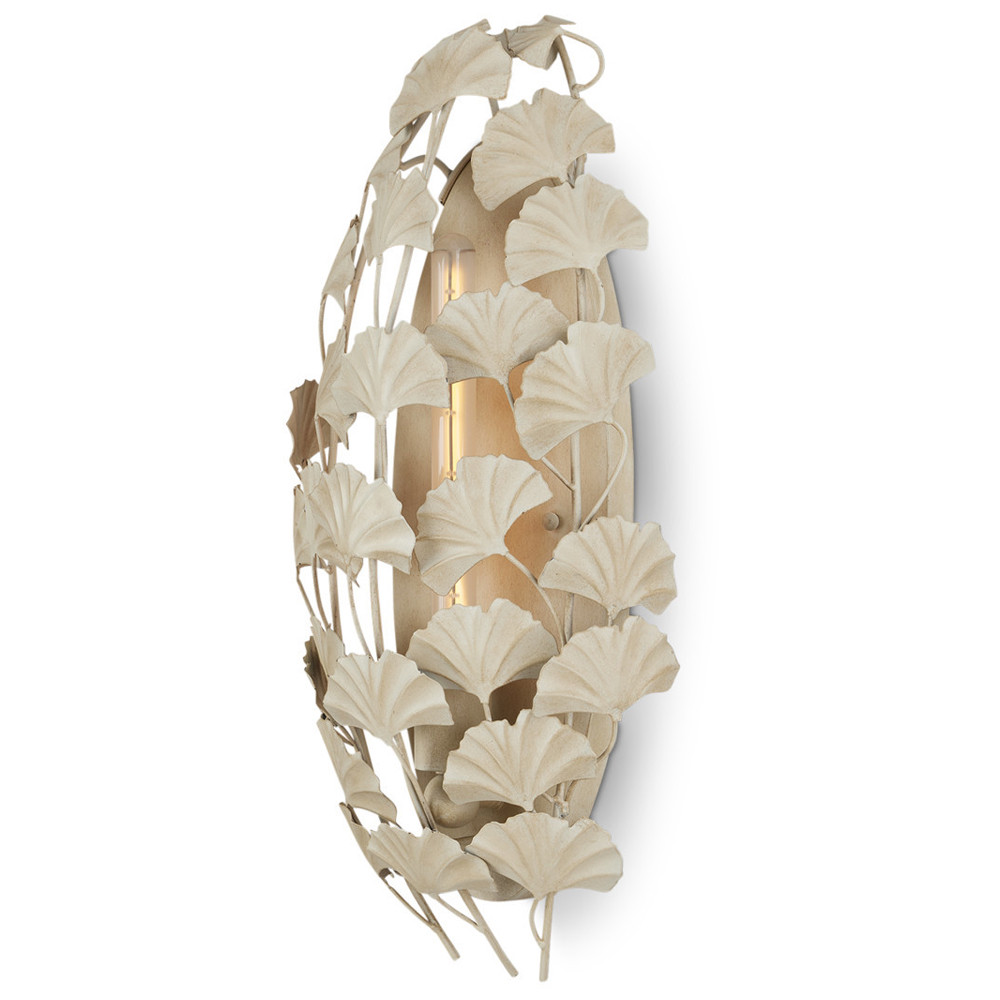 Бра овальное с декором из листьев Ginkgo leaves