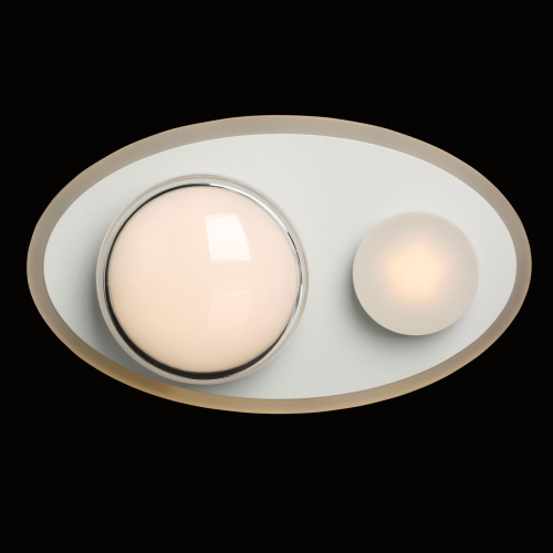 Бра овальной формы белого цвета с 2-мя лампами Lunar Pebbles