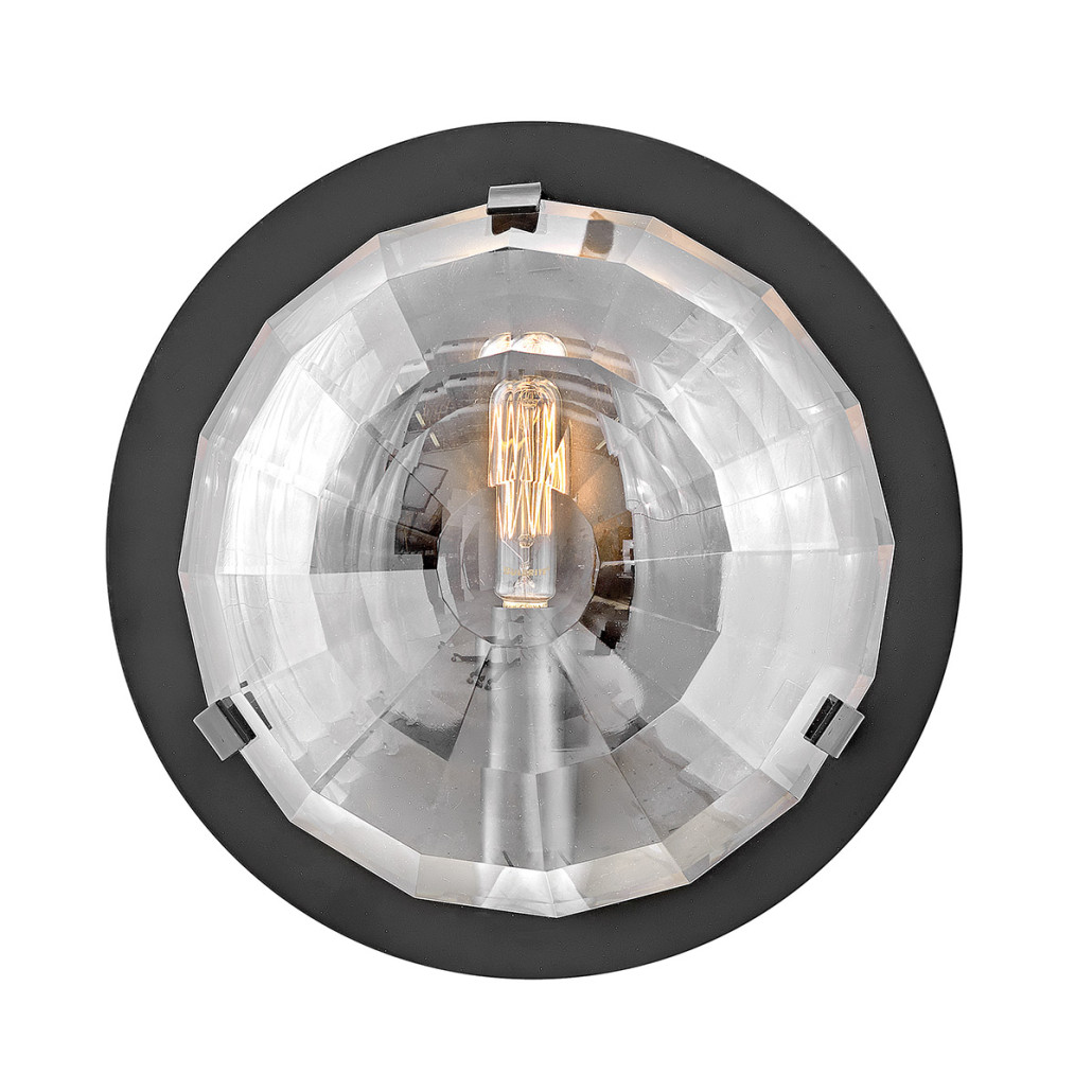 Бра округлой формы с многогранным стеклянным плафоном Hinkley