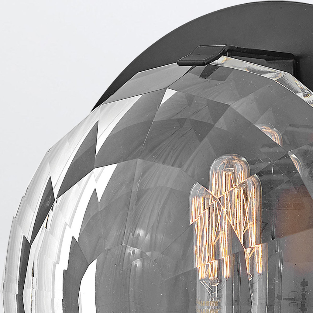 Бра округлой формы с многогранным стеклянным плафоном Hinkley