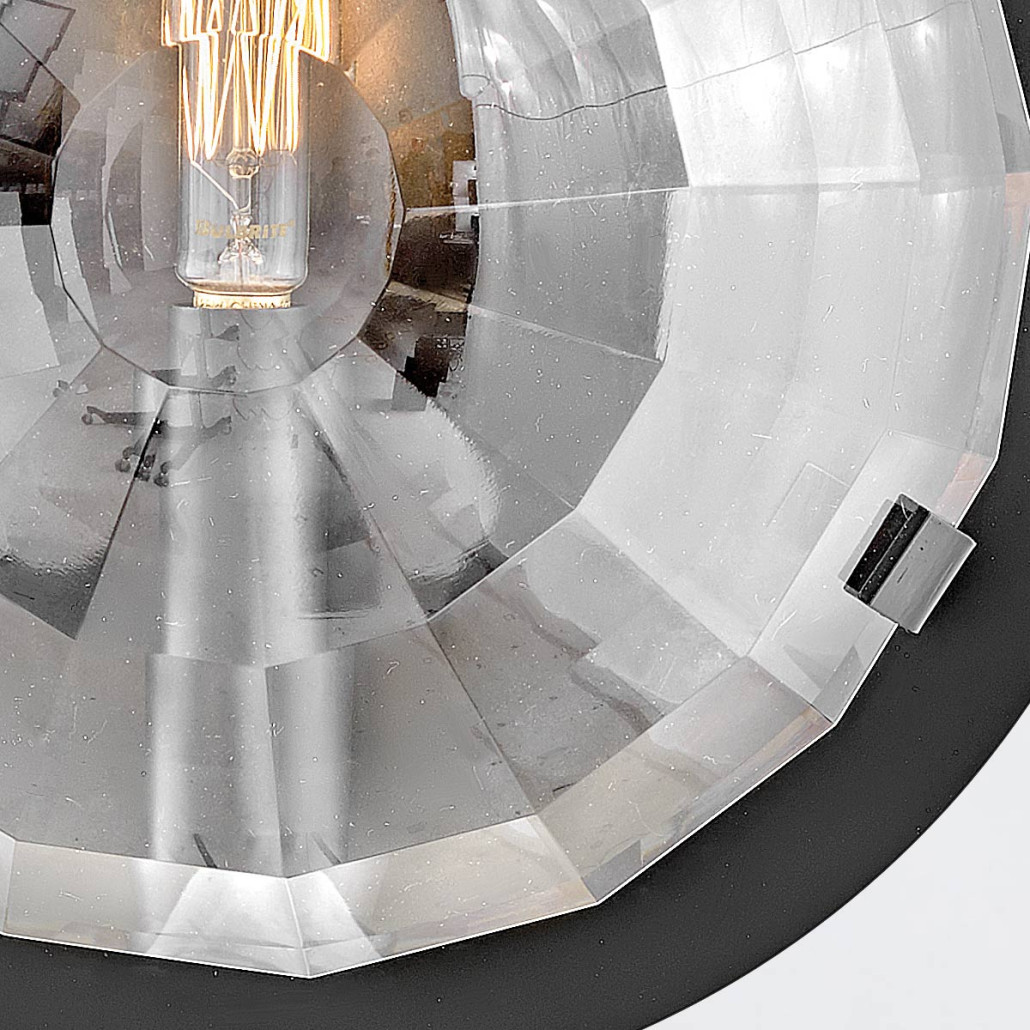 Бра округлой формы с многогранным стеклянным плафоном Hinkley