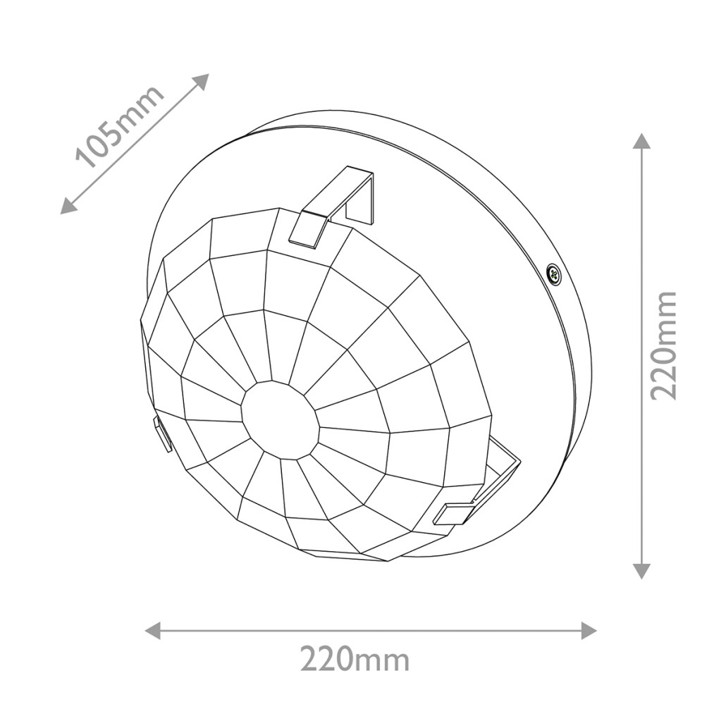 Бра округлой формы с многогранным стеклянным плафоном Hinkley