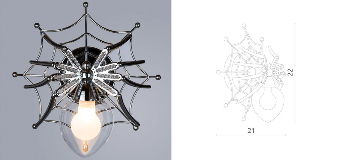 Бра Паук с паутиной Spiders lamp